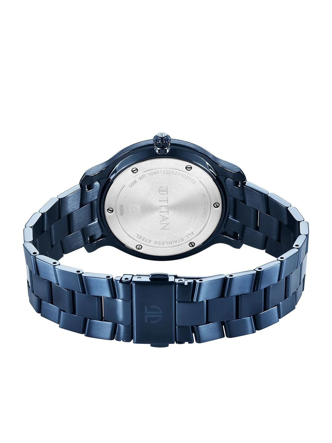 Titan Classic Quartz Analog With Blue Dial Watch - NT90170QM01