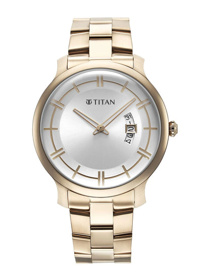 Titan Classic Distincta Quartz Analog With Silver Dial Watch - NT90170WM01
