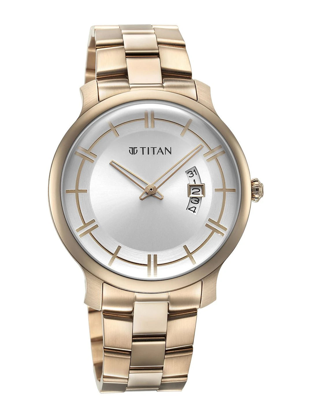 Titan Classic Distincta Quartz Analog With Silver Dial Watch - NT90170WM01