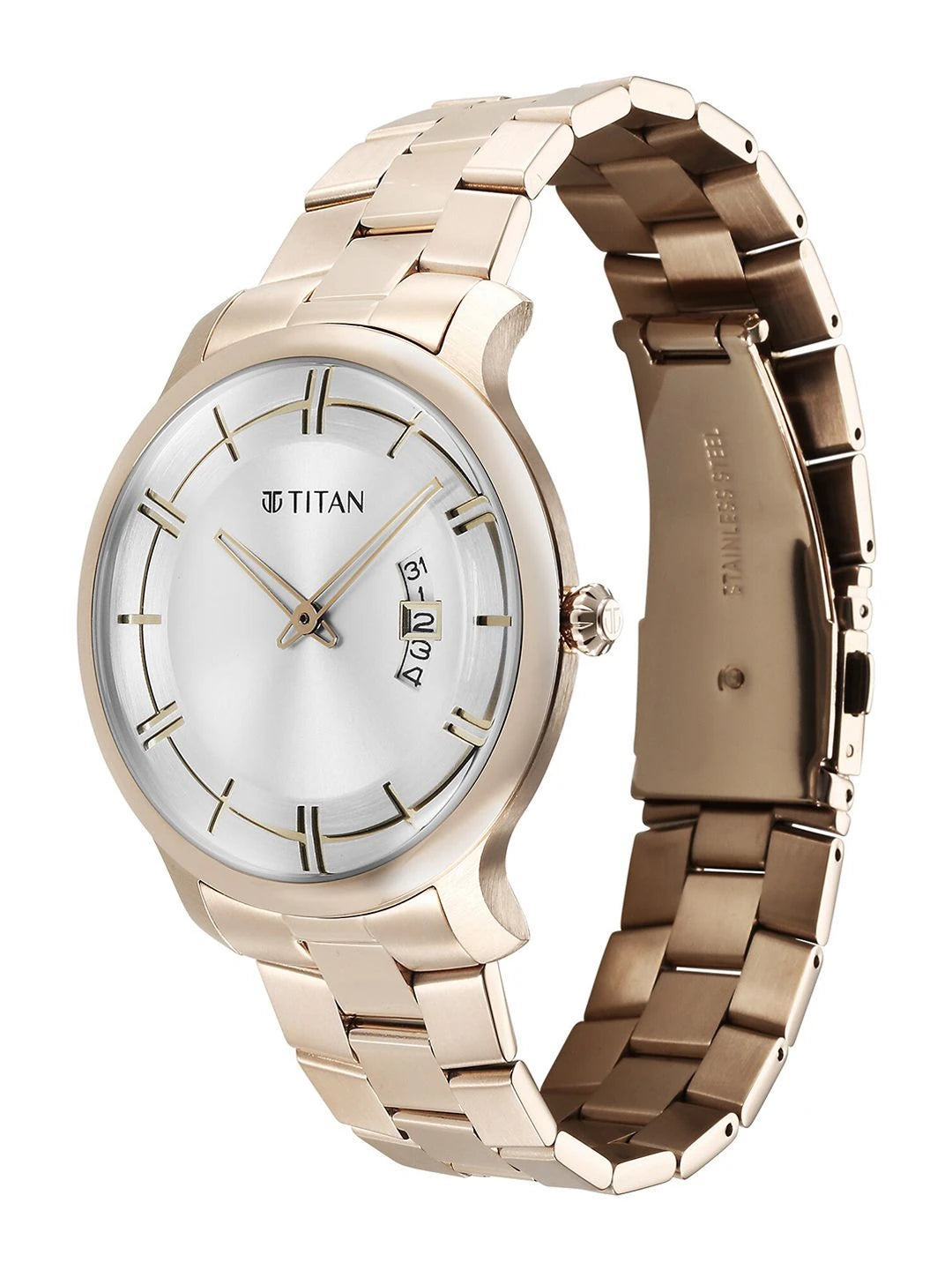Titan Classic Distincta Quartz Analog With Silver Dial Watch - NT90170WM01