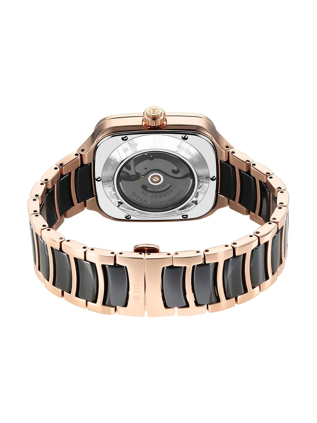 Titan Ceramic Fusion Automatic With Black Dial Watch - NT90175KD03