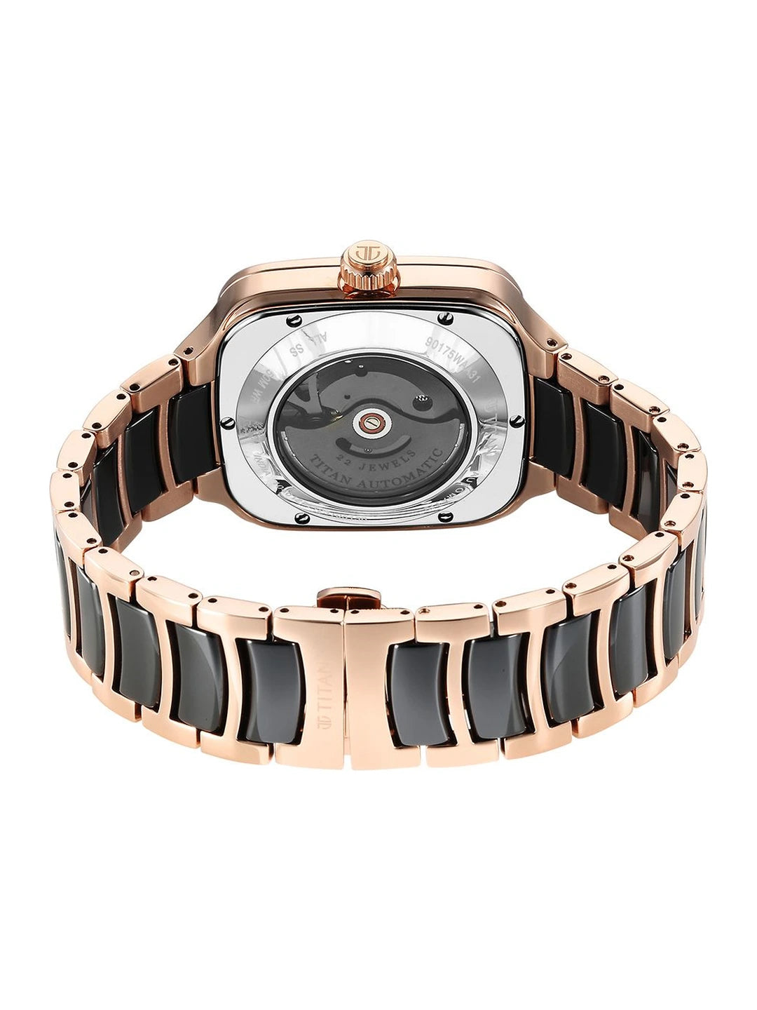 Titan Ceramic Fusion Automatic With Black Dial Watch - NT90175KD03