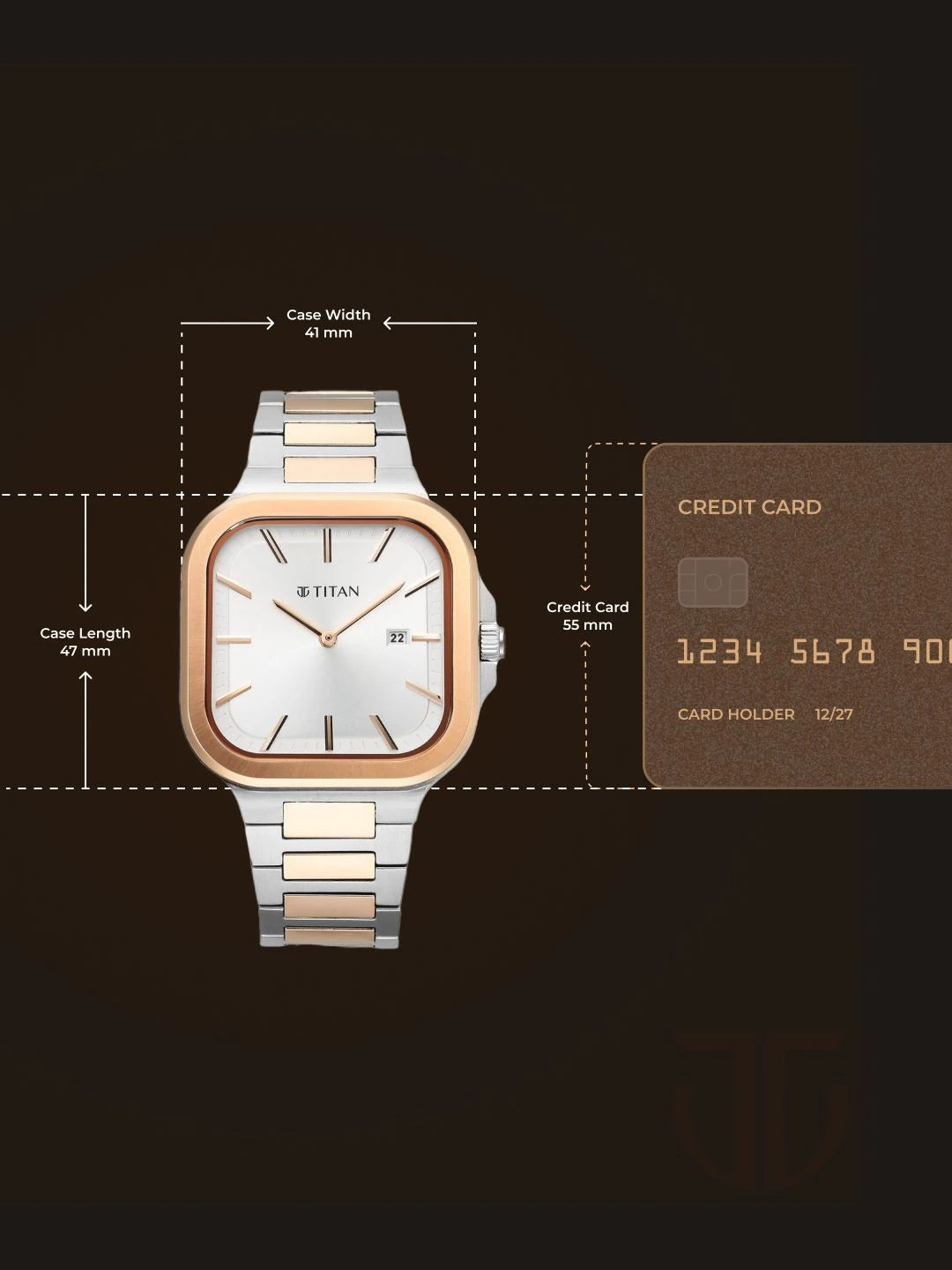 Titan Classique Slim Square Quartz Analog With Silver Dial Watch - NT90176KM01