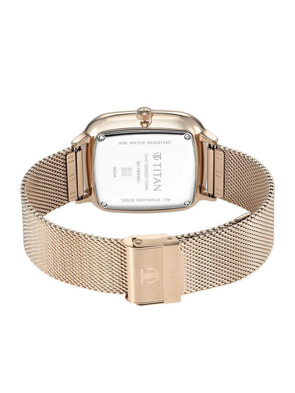Titan Avant Garde Multifunction Analog With Champagne Dial Watch - NT90178WM01