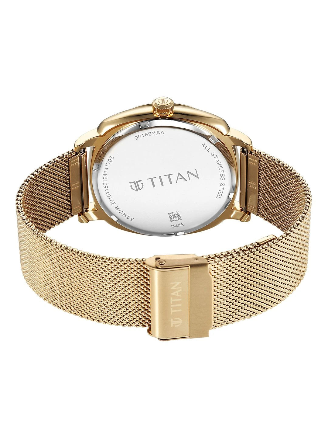 Titan Classique Suave Multifunction Analog With Champagne Dial Watch - NT90189YM02