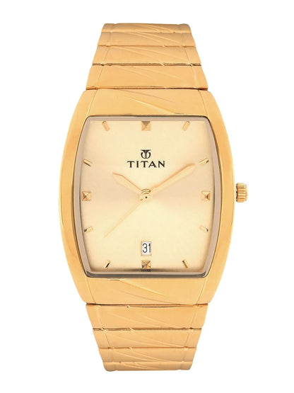 Titan Karishma Quartz Analog With Champagne Dial Watch - NT9315YM02