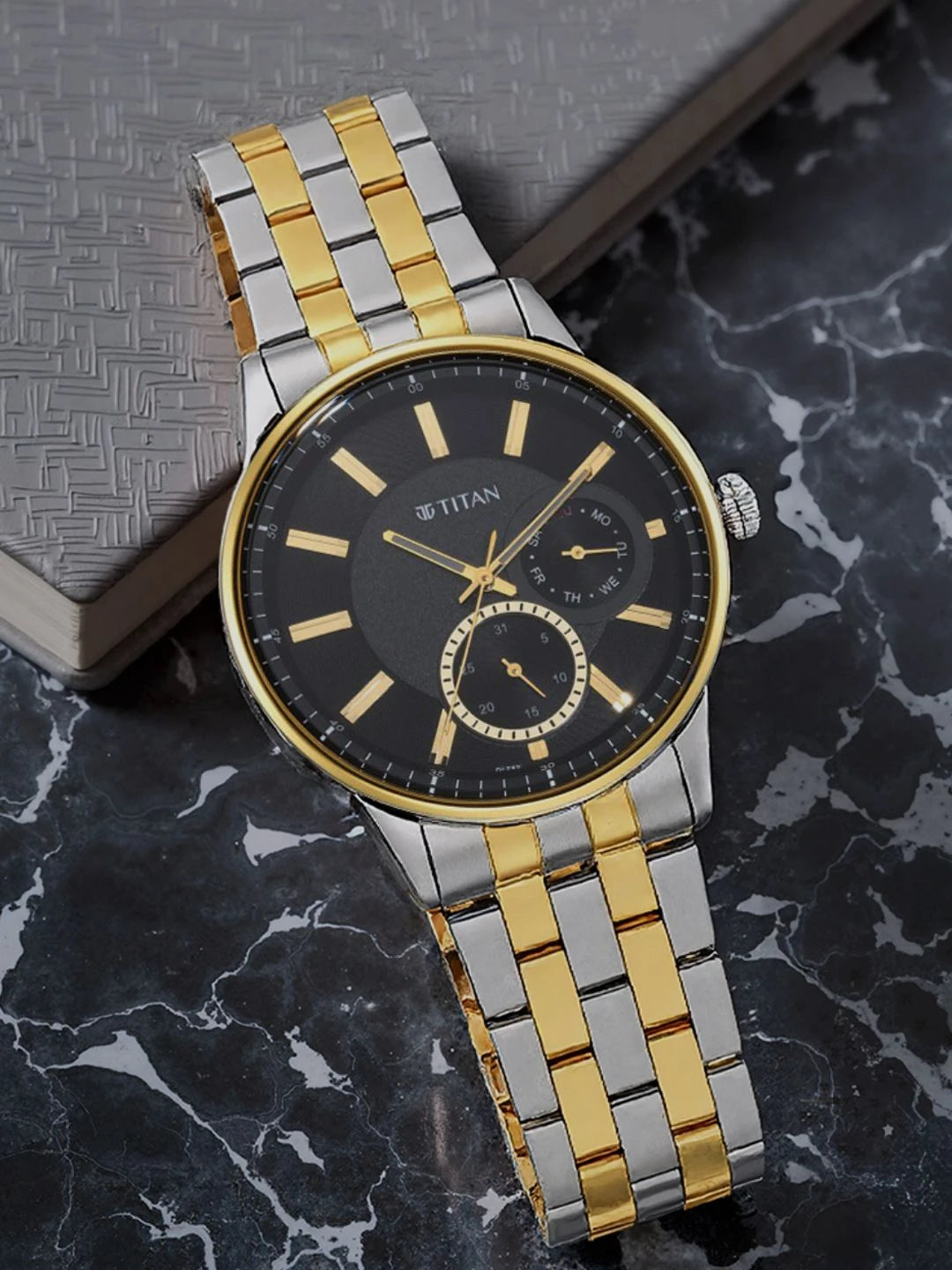 Titan Regalia Opulent Multifunction Analog With Black Dial Watch - NT9441BM02