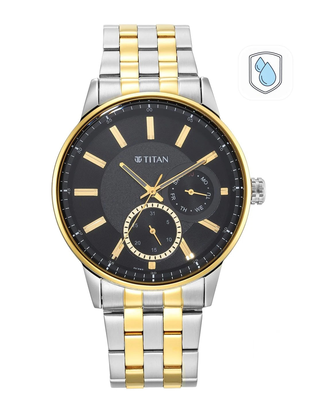Titan Regalia Opulent Multifunction Analog With Black Dial Watch - NT9441BM02