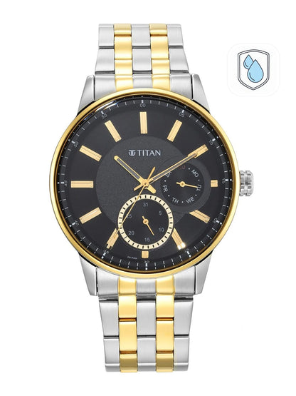 Titan Regalia Opulent Multifunction Analog With Black Dial Watch - NT9441BM02