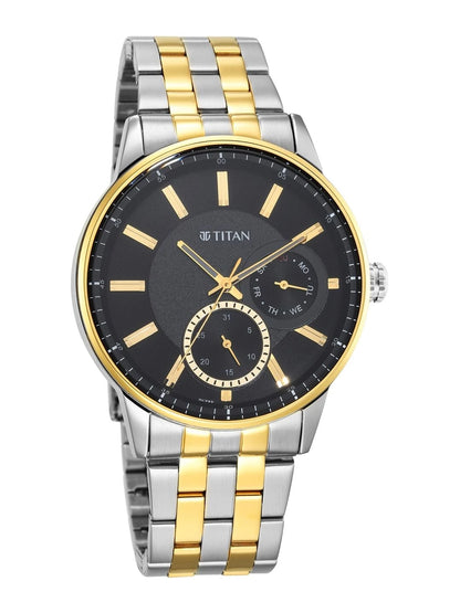 Titan Regalia Opulent Multifunction Analog With Black Dial Watch - NT9441BM02