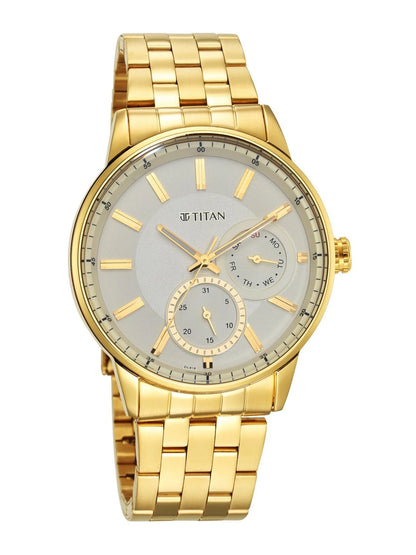 Titan Regalia Opulent Multifunction Analog With Beige Dial Watch - NT9441YM02