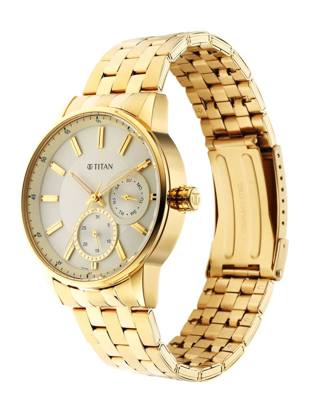 Titan Regalia Opulent Multifunction Analog With Beige Dial Watch - NT9441YM02