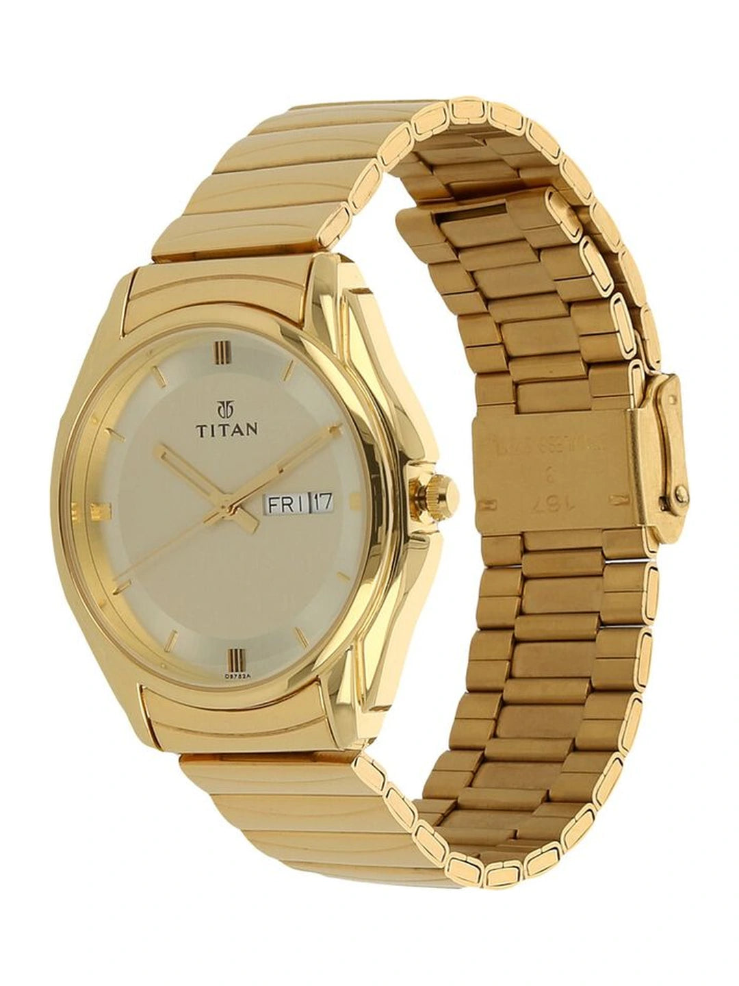 Titan Round Champagne Dial Analog Watch - NU1578YM05