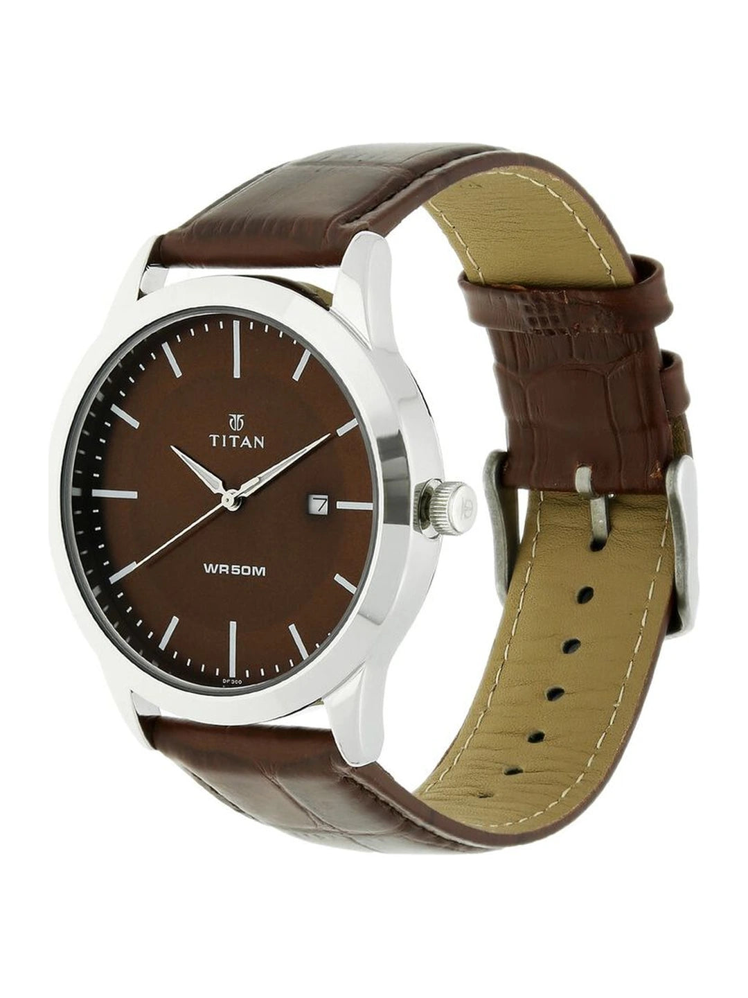 Titan Round Brown Dial Analog Watch - NU1584SL04