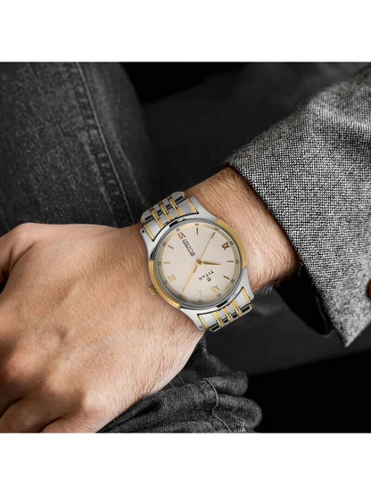 Titan Round White Dial Analog Watch - NU1636BM01