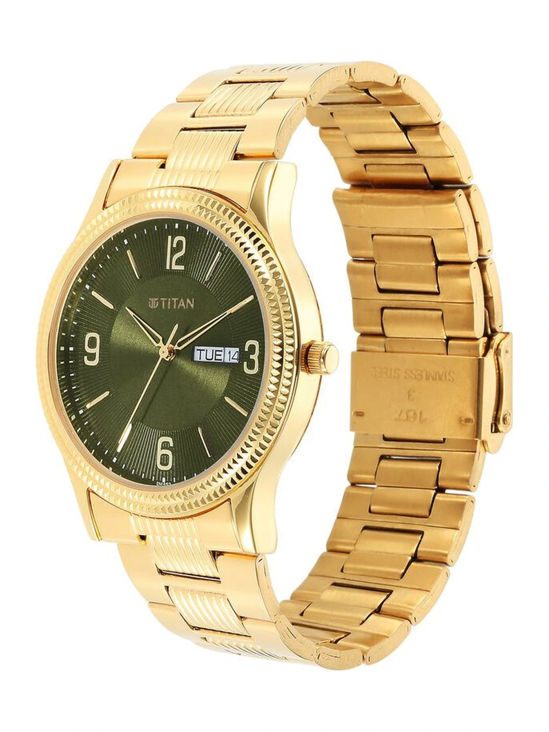 Titan Karishma Round Green Dial Analog Watch - NU1650YM08