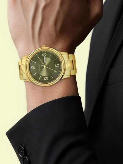 Titan Karishma Round Green Dial Analog Watch - NU1650YM08