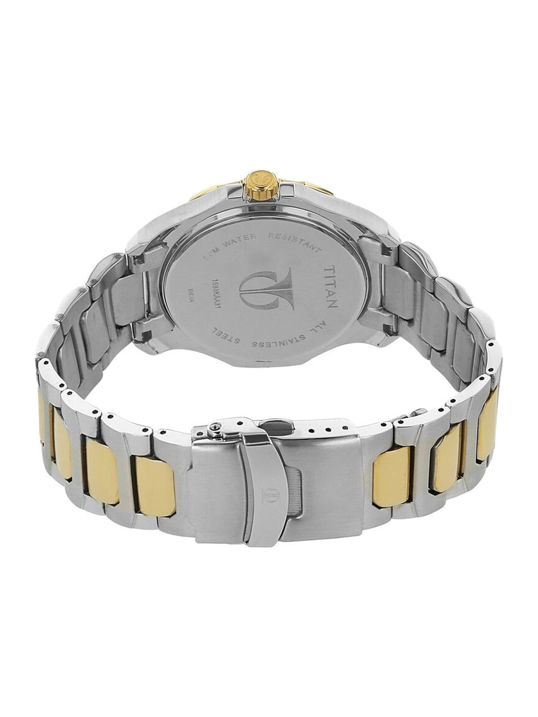 Titan Round White Dial Analog Watch - NU1688KM02