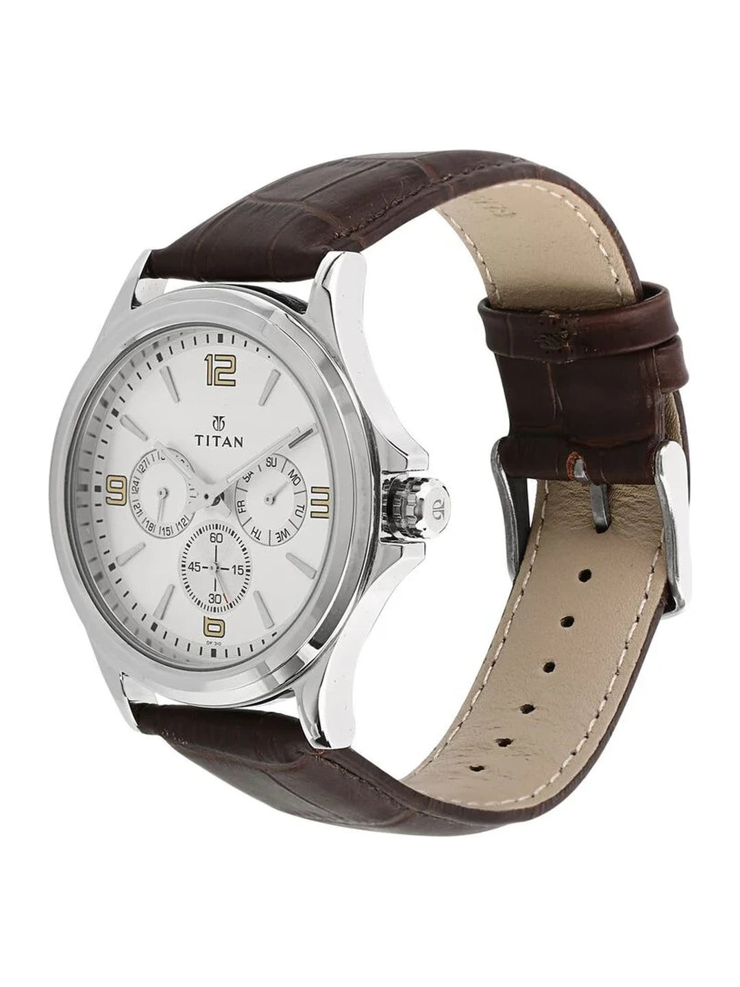 Titan Round Silver Dial Analog Watch - NU1698SL01