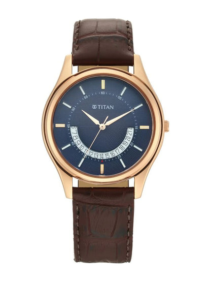 Titan Round Blue Dial Analog Watch - NU1713WL01