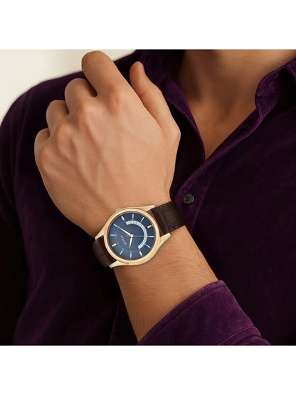 Titan Round Blue Dial Analog Watch - NU1713WL01