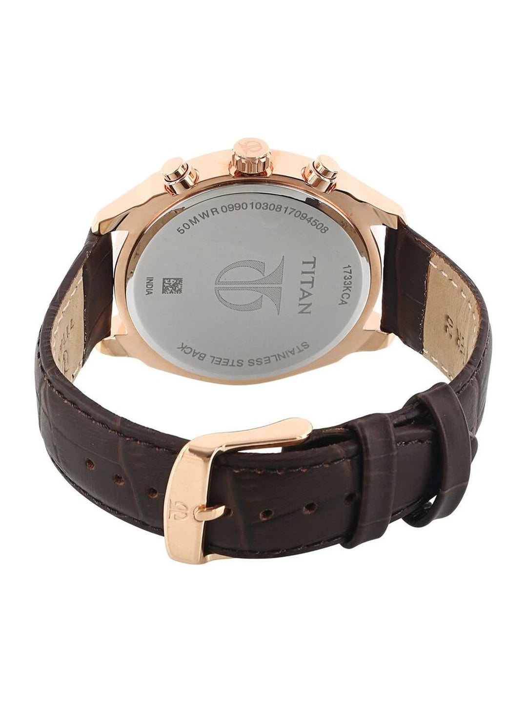 Titan Round Black Dial Analog Watch - NU1733KL03