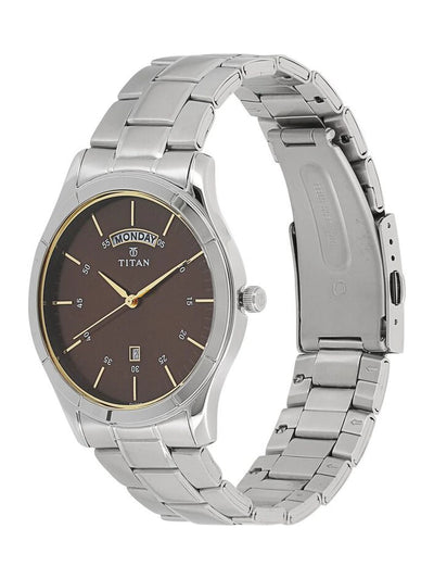 Titan Workwear Round Brown Dial Analog Watch - NU1767SM03