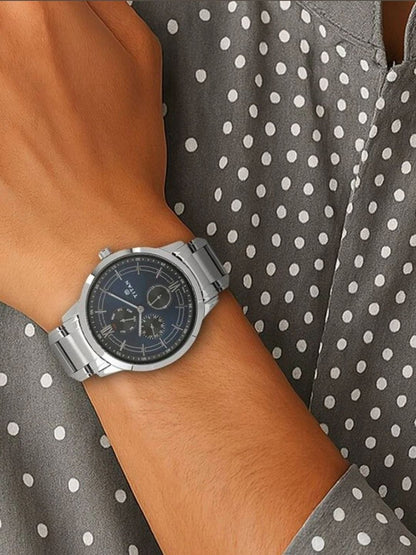 Titan Workwear Round Blue Dial Analog Watch - NU1769SM01