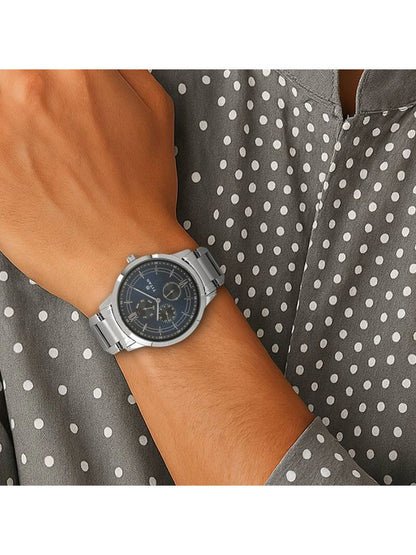 Titan Workwear Round Blue Dial Analog Watch - NU1769SM01