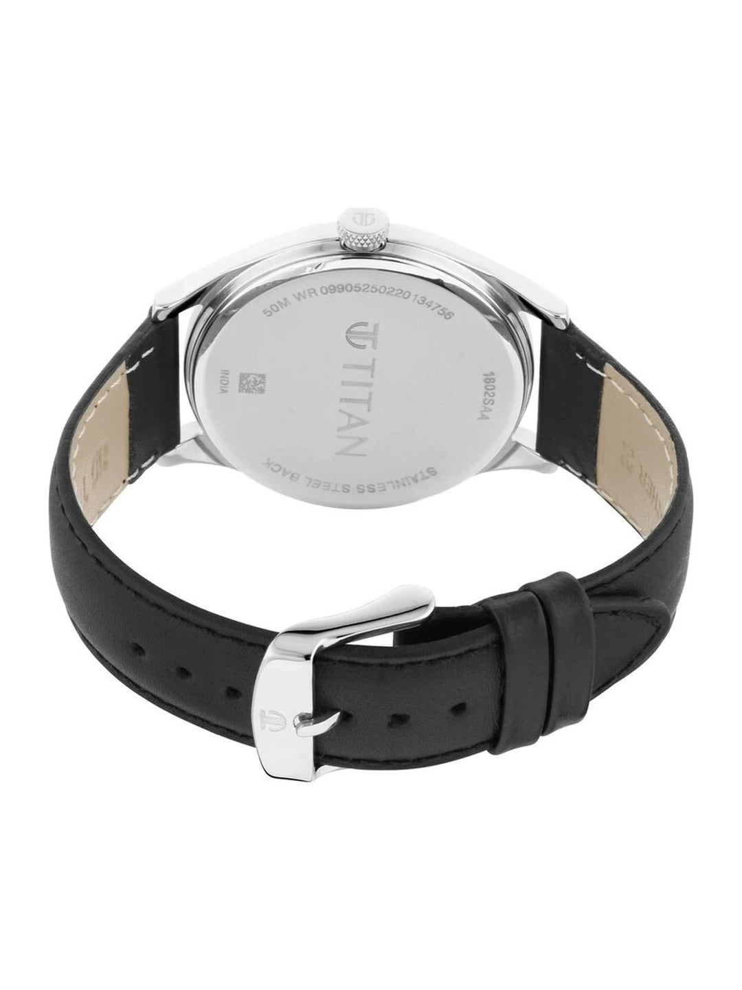 Titan Workwear Round Black Dial Analog Watch - NU1802SL11
