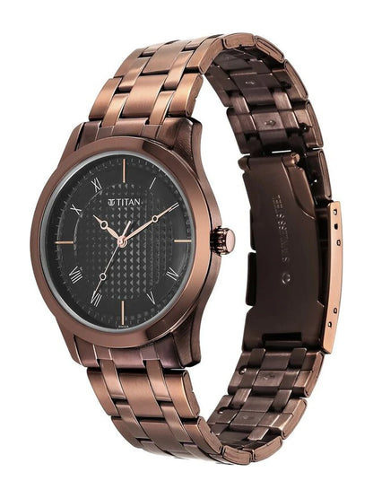 Titan Karishma Round Black Dial Analog Watch - NU1823QM01