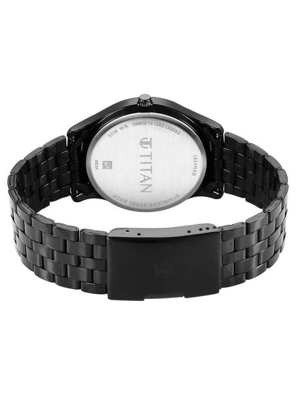 Titan Karishma Round Black Dial Analog Watch - NU1824NM01