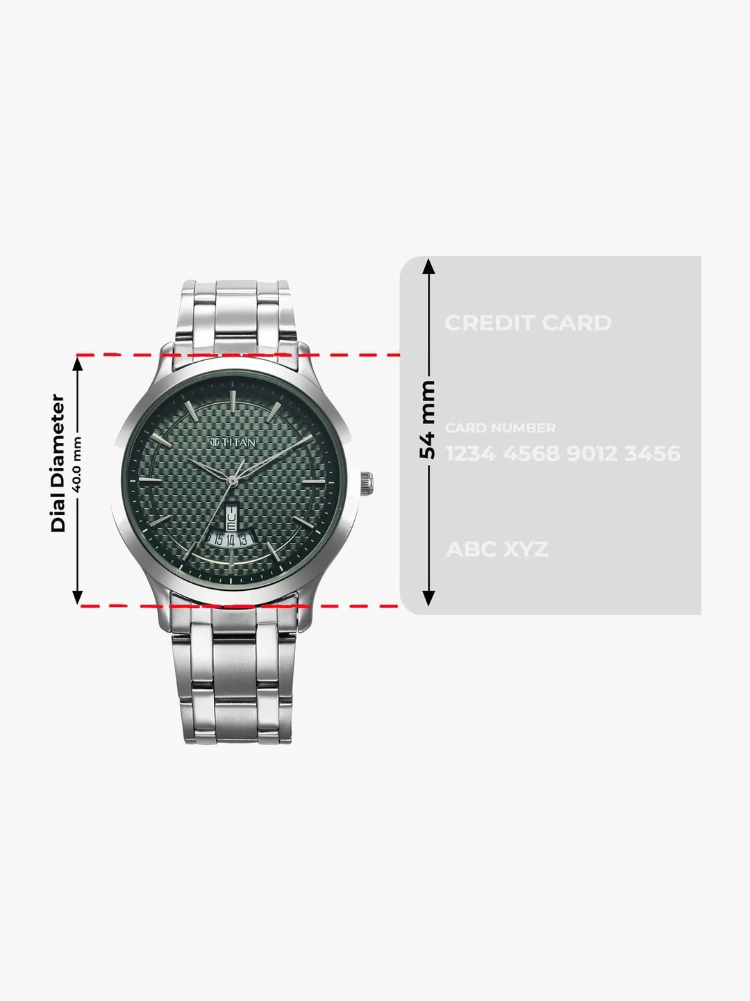 Titan Round Green Dial Analog Watch With Metal Strap  - NU1825SM11