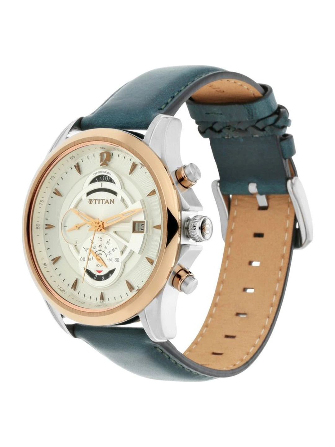 Titan Round White Dial Analog Watch - NU1830KL01