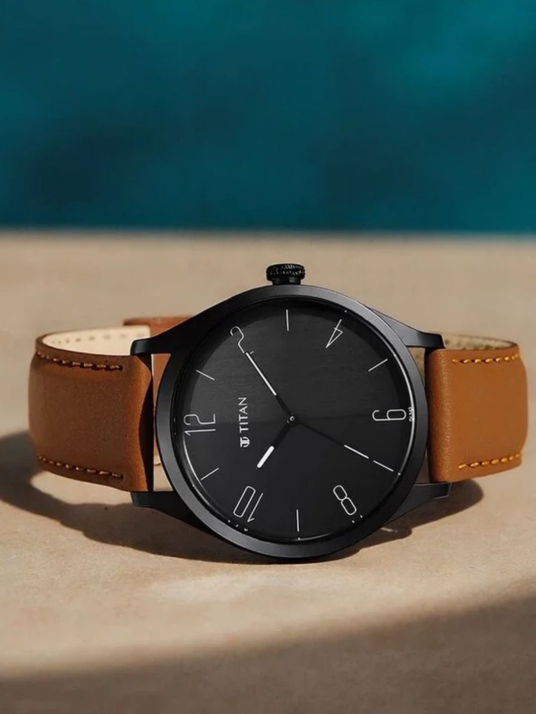 Titan Round Black Dial Analog Watch - NU1865NL01