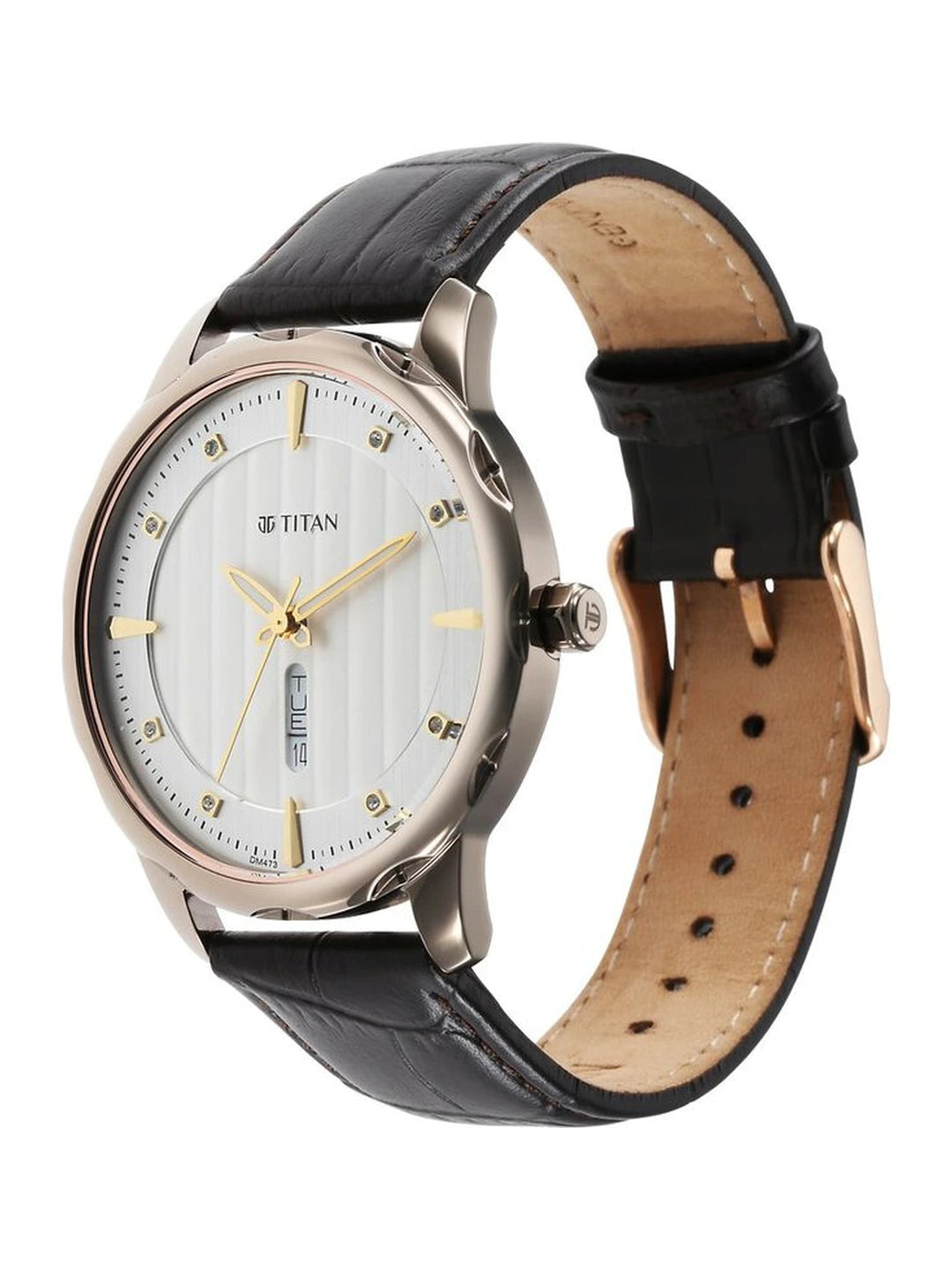 Titan Round White Dial Analog Watch - NU1875QL01