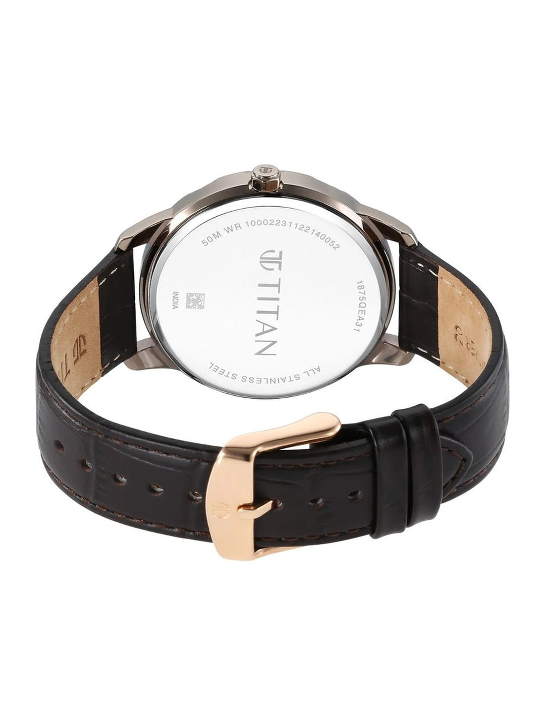 Titan Round White Dial Analog Watch - NU1875QL01