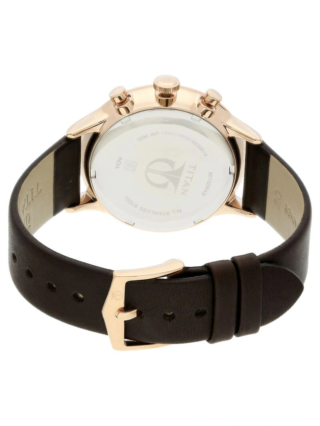 Titan Round White Dial Analog Watch - NU90102WL01