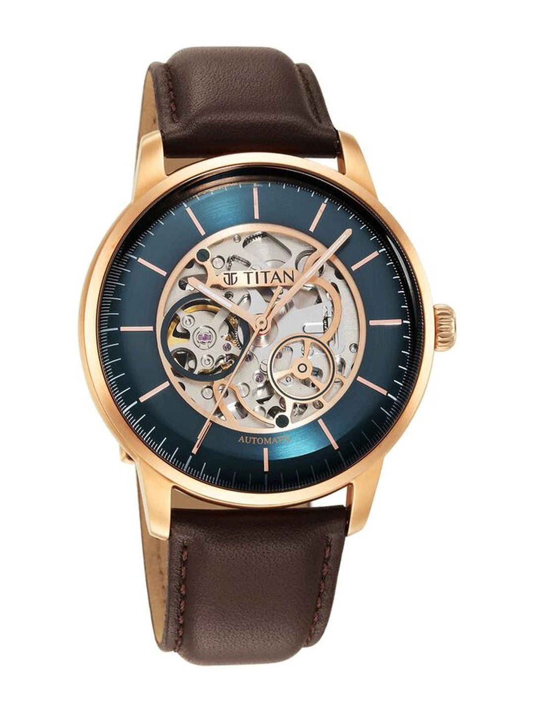 Titan Round Green Dial Analog Watch - NU90110WL08