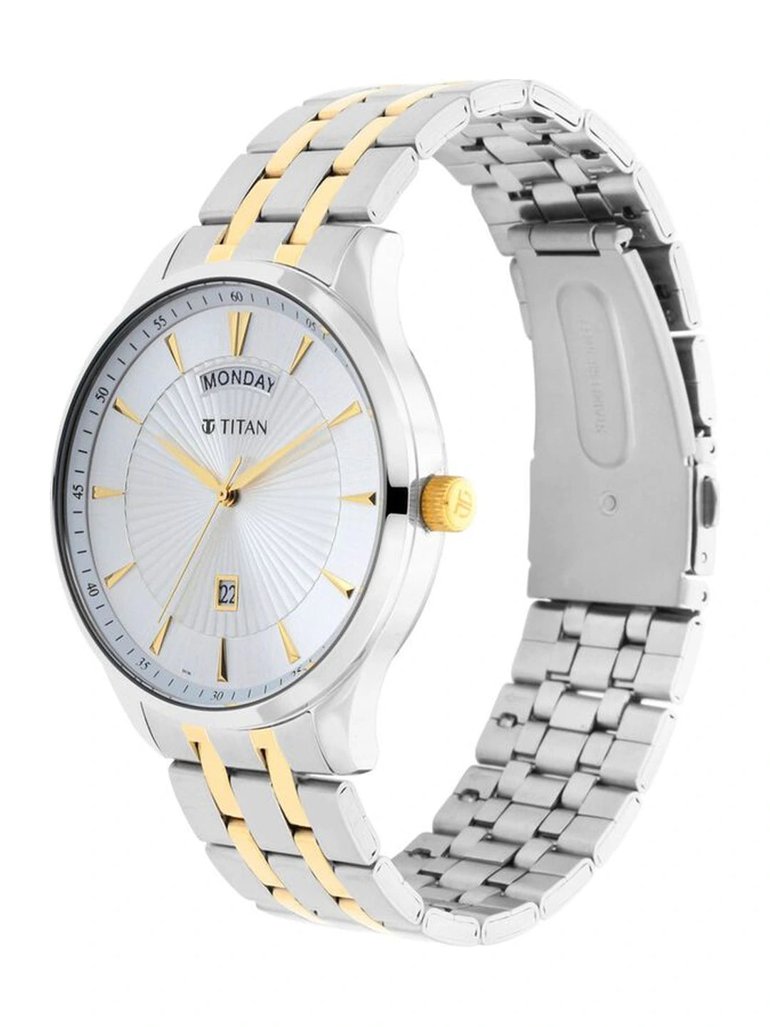 Titan Round White Dial Analog Watch - NU90127BM01