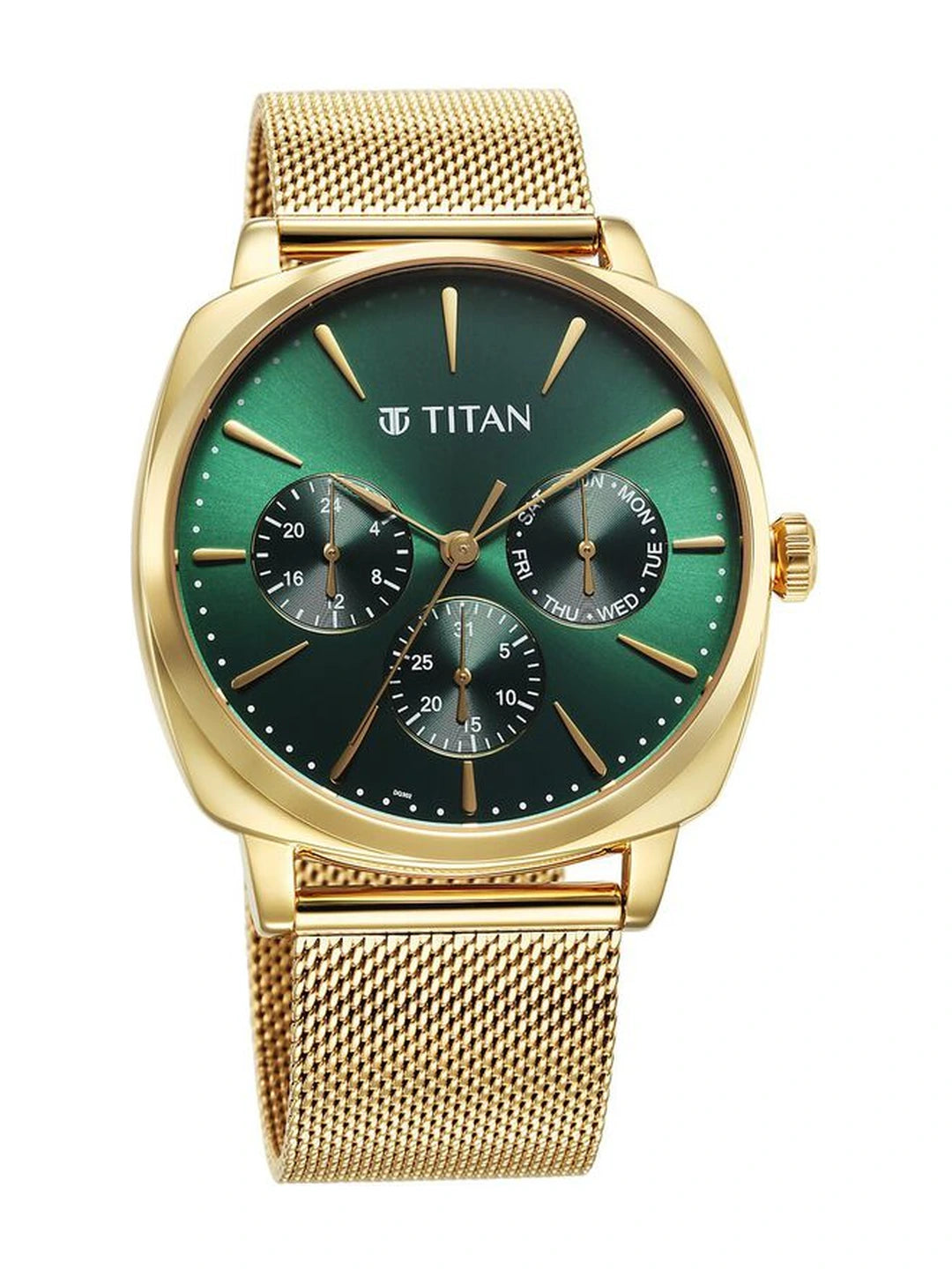 Titan Classique Round Green Dial Analog Watch - NU90189YM01
