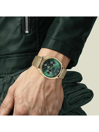 Titan Classique Round Green Dial Analog Watch - NU90189YM01