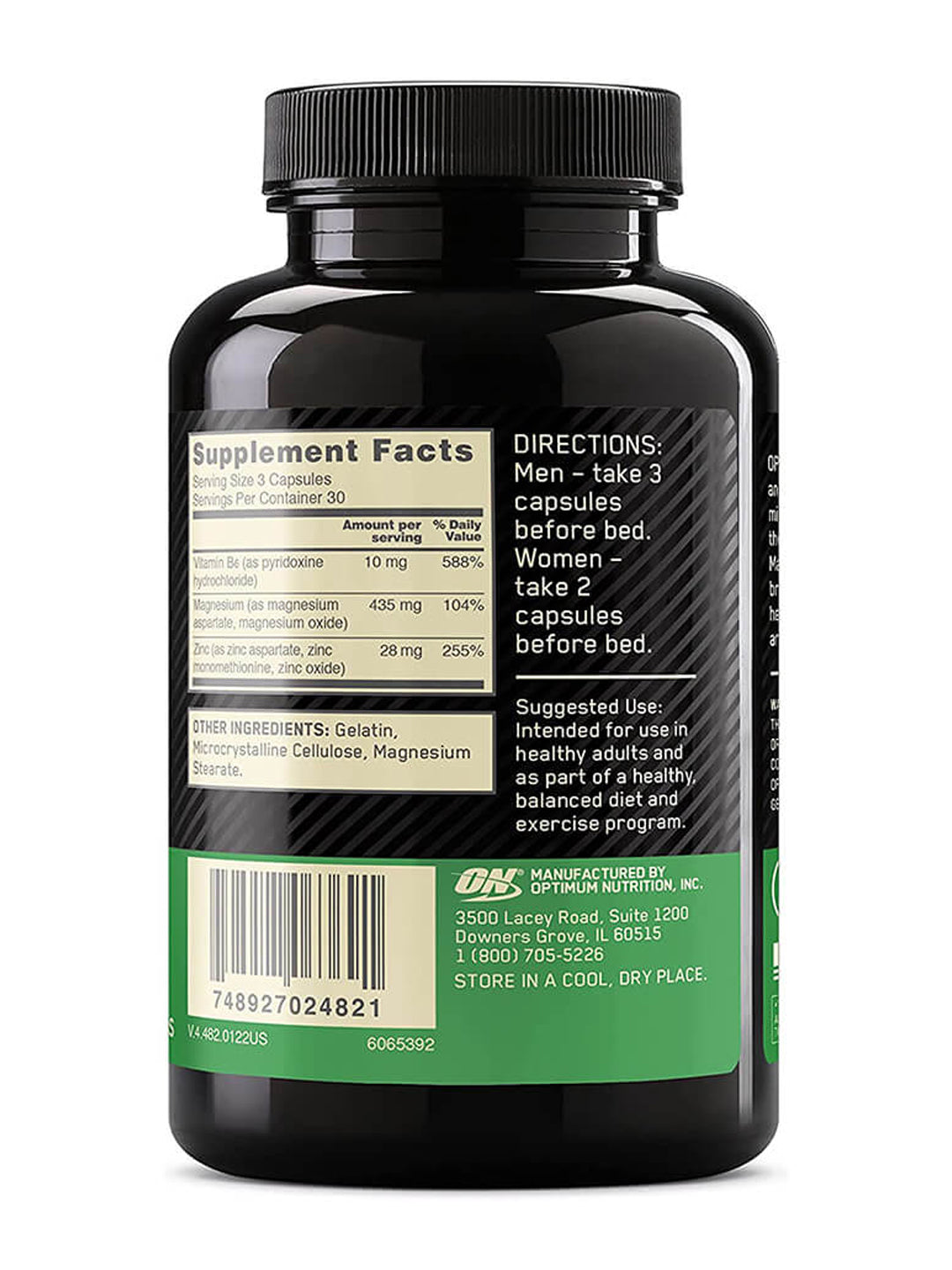 ON ZMA Zinc Magnesium Capsules (90 Capsules)