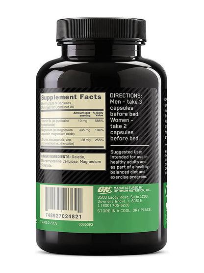 ON ZMA Zinc Magnesium Capsules (90 Capsules)