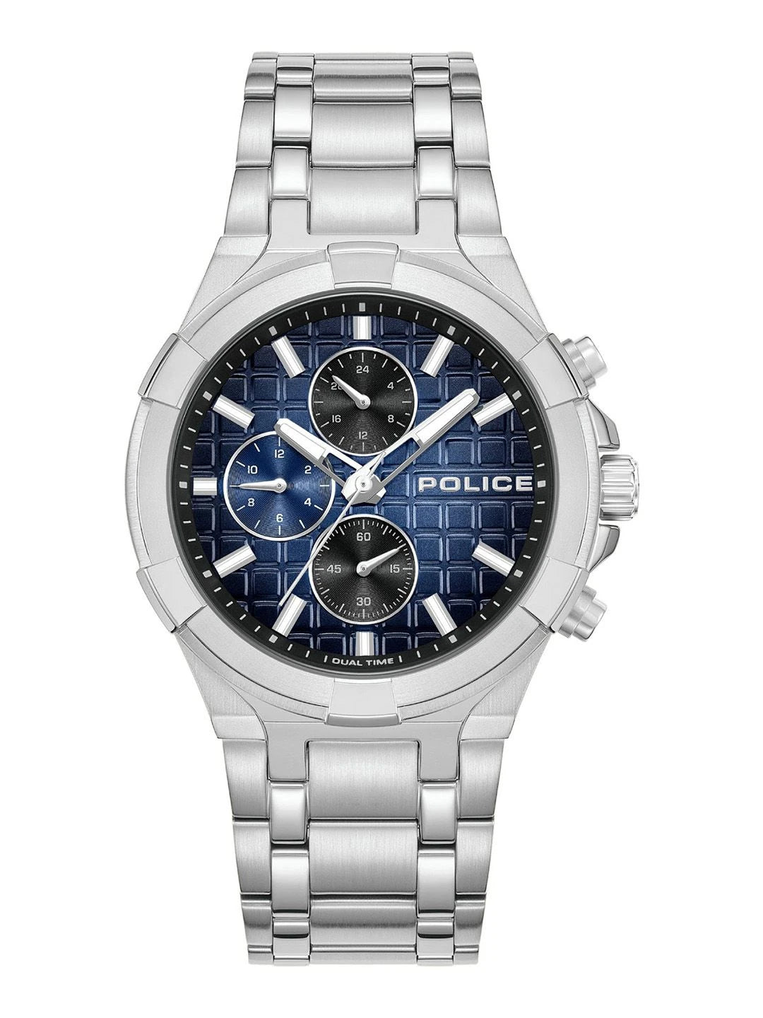 Police Rock Rebel Quartz Blue Round Dial Watch - PLPEWGK0082004