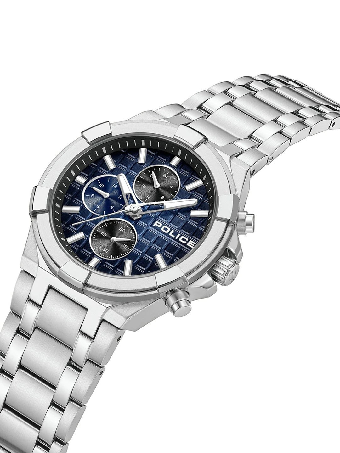 Police Rock Rebel Quartz Blue Round Dial Watch - PLPEWGK0082004