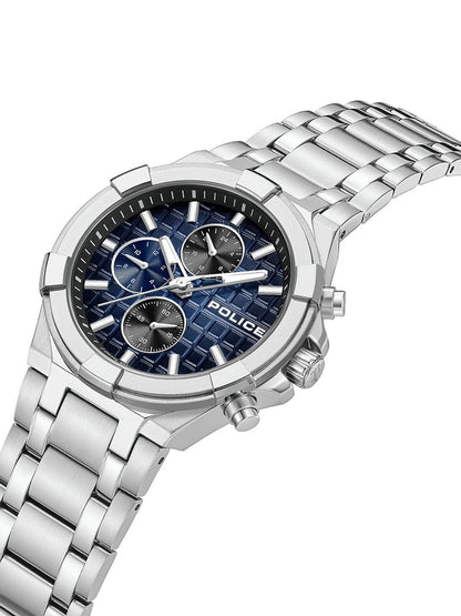 Police Rock Rebel Quartz Blue Round Dial Watch - PLPEWGK0082004