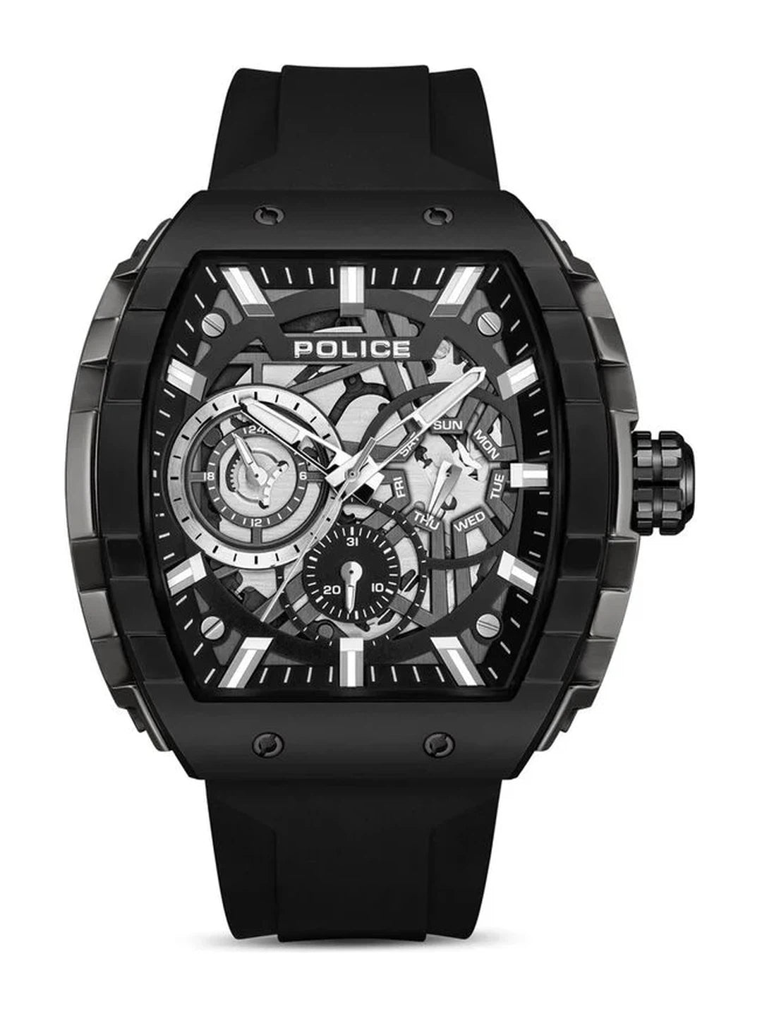 Police Rectangle Black Dial Analog Watch - PLPEWGQ0063001