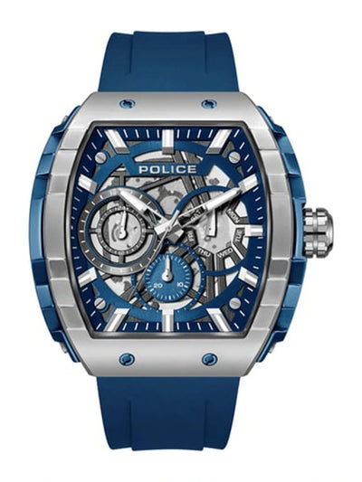 Police Skeleton Dial & Strap Analogue Watch - PLPEWGQ0063002