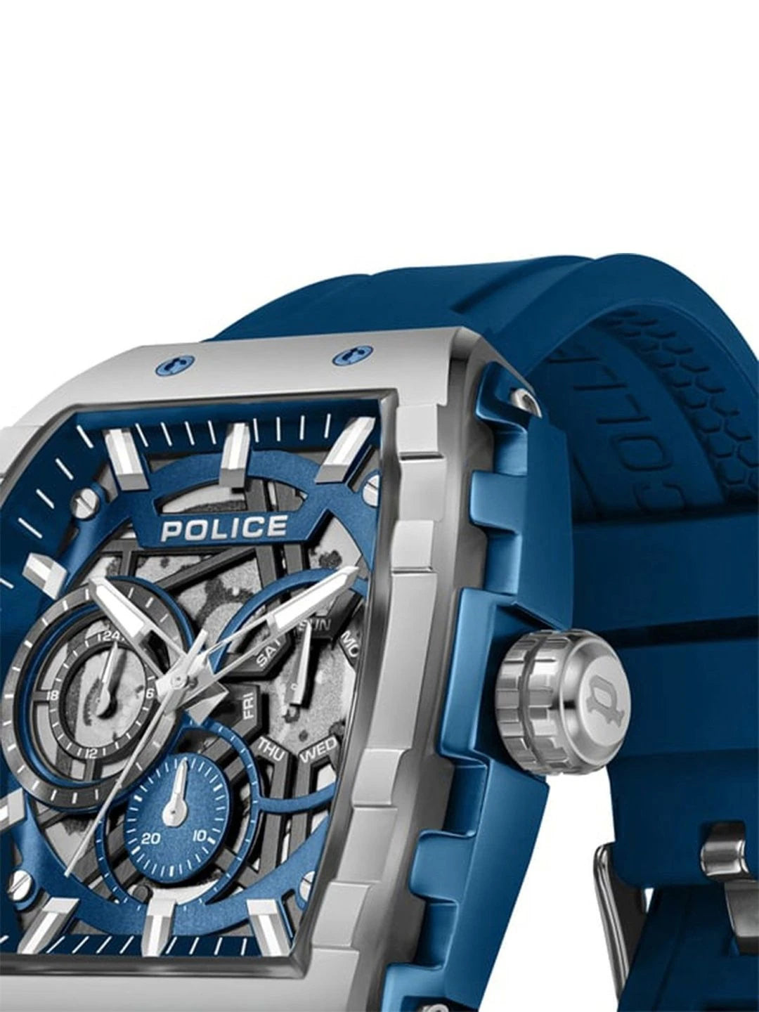 Police Skeleton Dial & Straps Analogue Watch - PLPEWGQ0063002